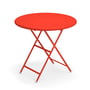 Emu - Table pliante arc en ciel, ø 80 x h 74 cm, rouge écarlate