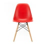 Vitra - Eames fiberglass side chair dsw, érable jaunâtre / eames classic rouge (feutre glider blanc)