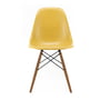 Vitra - Eames fiberglass side chair dsw, couleur miel de frêne / eames ocre clair (feutre glider blanc)