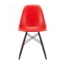 Vitra - Eames fiberglass side chair dsw, érable foncé / eames classic rouge (feutre basic foncé)