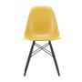 Vitra - Eames fiberglass side chair dsw, noir érable / eames ocre clair (feutre basique planeur foncé)