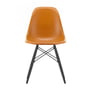 Vitra - Eames fiberglass side chair dsw, érable noir / eames ocre foncé (feutre basique planeur foncé)