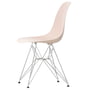 Vitra - Eames Plastic Side Chair DSR RE, chromé / rose tendre (patins en feutre basic dark)