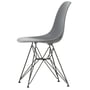 Vitra - Eames Plastic Side Chair DSR RE, basic dark / gris granit (patins en feutre basic dark)