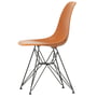 Vitra - Eames Plastic Side Chair DSR RE, basic dark / orange rouille (patins en feutre basic dark)