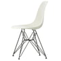 Vitra - Eames Plastic Side Chair DSR RE, basic dark / galet (patins en feutre basic dark)