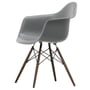 Vitra - Eames Plastic Armchair DAW RE, érable foncé / gris granit (patins en feutre basic dark)