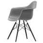Vitra - Eames Plastic Armchair DAW RE, érable noir / gris granit (patins en feutre basic dark)