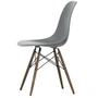 Vitra - Eames Plastic Side Chair DSW RE, érable foncé / gris granit (patins en feutre basic dark)