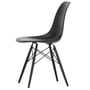 Vitra - Eames Plastic Side Chair DSW RE, érable noir / noir profond (patins en feutre basic dark)