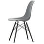 Vitra - Eames Plastic Side Chair DSW RE, érable noir / gris granit (patins en feutre basic dark)