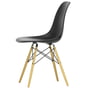 Vitra - Eames Plastic Side Chair DSW RE, érable jaunâtre / noir profond (patins en feutre blanc)