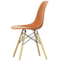 Vitra - Eames Plastic Side Chair DSW RE, érable jaunâtre / rouille orange (patins en feutre blanc)