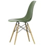 Vitra - Eames Plastic Side Chair DSW RE, frêne couleur miel / forest (patins en feutre blanc)