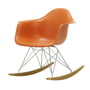Vitra - Eames Plastic Armchair RAR RE, érable jaunâtre / chrome / orange rouille