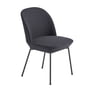 Muuto - Chaise oslo side chair, noir anthracite / noir anthracite (ocean 601)