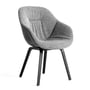 Hay - About A Chair AAC 123 Soft Duo , chêne teinté noir / rembourrage intérieur Hallingdal 166 / dos Sense noir