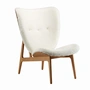 Norr11 - Elephant Lounge Fauteuil, chêne fumé / peau de mouton blanc cassé