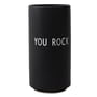 Design Letters - AJ Favourite Vase en porcelaine, You Rock / noir