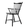 FDB Møbler - J52B Chaise avec accoudoirs, hêtre noir