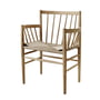 Fdb møbler - J81 fauteuil, chêne laqué mat / osier naturel