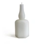 Collection - Bougie massive en bloc en forme de bouteille, h 22 cm / blanc