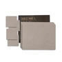 Lind DNA - Set cadeau Square L , Nupo gris clair (4 sets de table + 4 dessous de verre)