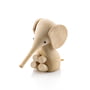 Lucie kaas - Gunnar flørning baby elephant figurine en bois, h 11 cm / arbre à caoutchouc nature