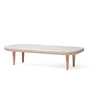 & tradition - Table basse Fly SC5, 120 x 60 cm, chêne blanc/marbre Bianco Carrara