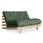 Karup Design - Roots Canapé-lit, 140 x 200 cm, pin naturel / vert olive (756)