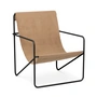 Ferm Living - Desert Lounge Chair, noir / solide
