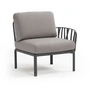 Nardi - Komodo Canapé modulaire élément latéral, anthracite / gris