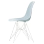 Vitra - Eames Plastic Side Chair DSR RE, blanc / gris glacé (patins en feutre blanc)