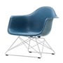 Vitra - Eames Plastic Armchair LAR RE, blanc / bleu mer (patins en feutre basic dark)