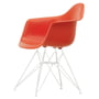 Vitra - Eames Plastic Armchair DAR RE, blanc / poppy red (patins en feutre blanc)