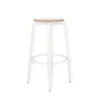 Jan kurtz - Tabouret de bar paris h 65 cm, blanc
