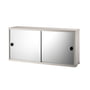 String - Module d'armoire avec portes coulissantes 78 x 20 cm, miroir / beige
