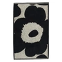 Marimekko - Unikko Serviette d'invité Jacquard 30 x 50 cm, blanc coton / bleu foncé