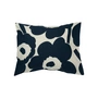 Marimekko - Unikko Taie d'oreiller 50 x 60 cm, coton blanc / bleu foncé