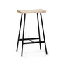 Andersen furniture - Tabouret de bar hc2 h 65 cm, chêne pigmenté blanc / acier noir