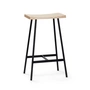 Andersen furniture - Tabouret de bar hc2 h 65 cm, chêne pigmenté blanc / acier noir