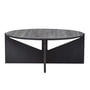 Kristina dam studio - table basse xl, ø 78 h 36 cm, noir