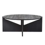 Kristina dam studio - table basse xl, ø 78 h 36 cm, noir