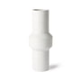 HKliving - Vase en speckled clay droit l, ø 16 x 39,5 h cm, blanc