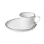 Broste copenhagen - Tasse et soucoupe à salt s, 10 cl, blanc / noir