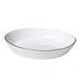 Broste Copenhagen - Salt Plat de service, 21,8 x 24 x H 4,2 cm, blanc / noir