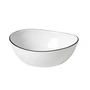 Broste Copenhagen - Salt Coupe, 15,5 x 17 x H 6 cm, blanc / noir