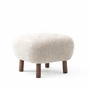 & tradition - Pouf ATD1, Mouton clair de lune / Noyer