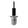 Nichba Design - Brosse de toilette avec support mural, noir