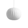 HAY - Lampe à suspension Nelson Ball Crisscross Bubble M, Ø 48,5 x H 39,5 cm, blanc cassé